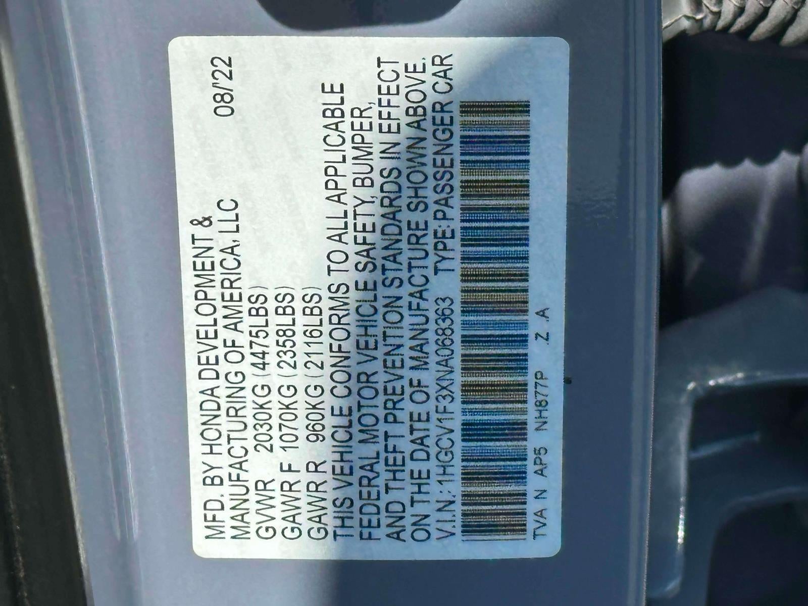 2022 Honda Accord Sport