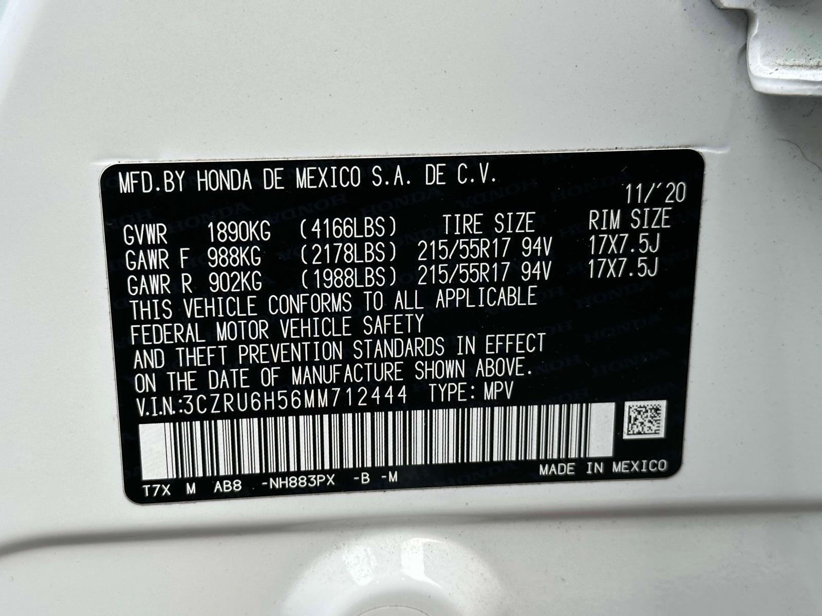 2021 Honda HR-V AWD EX