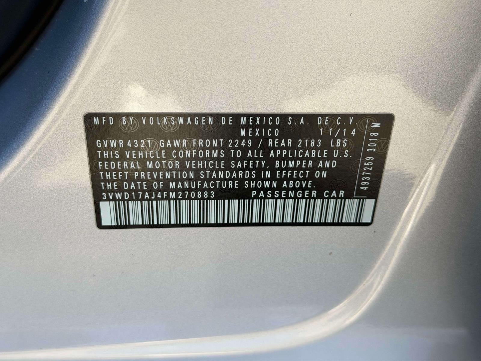 2015 Volkswagen Jetta 1.8T SE