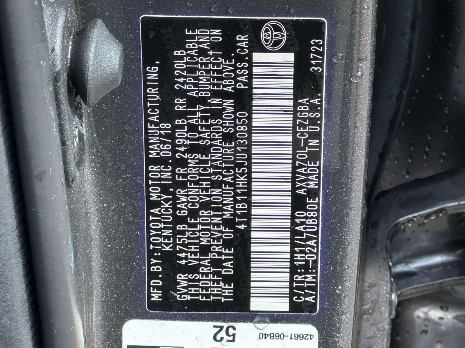 2018 Toyota Camry XLE