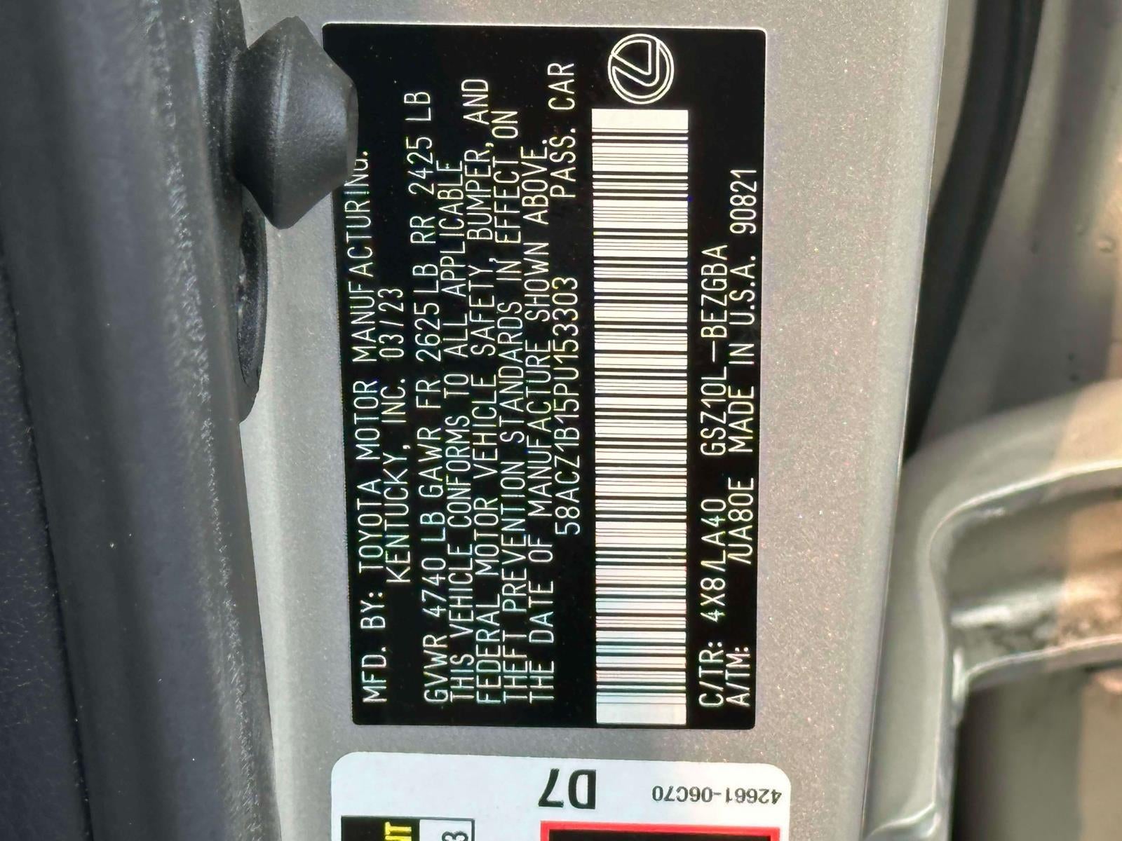 2023 Lexus ES 350 350