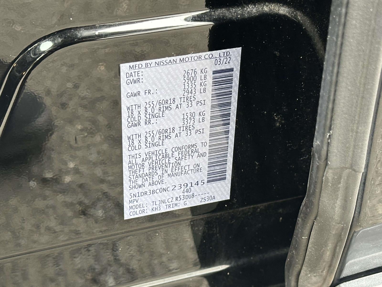 2022 Nissan Pathfinder SV 4WD