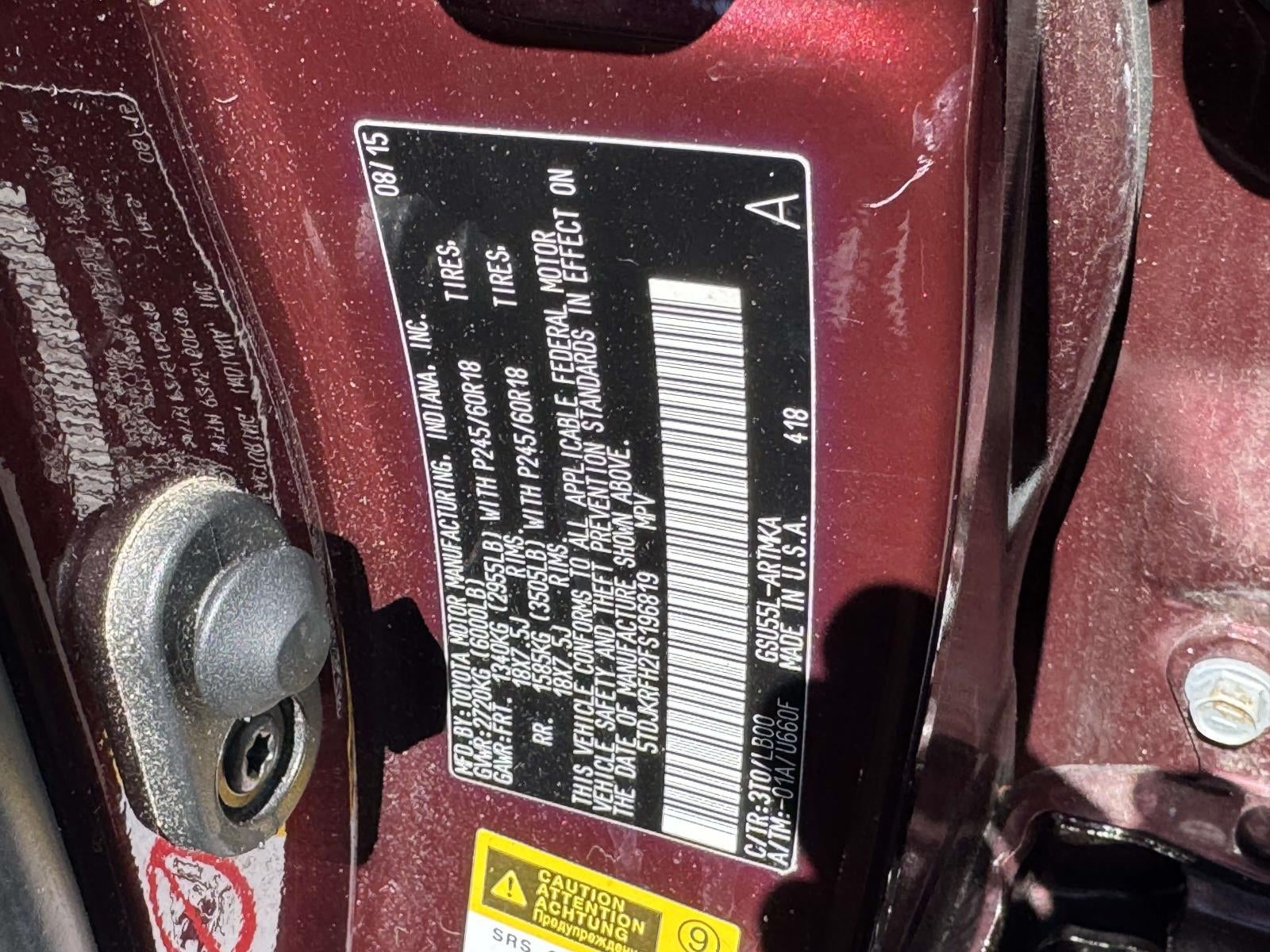 2015 Toyota Highlander XLE V6