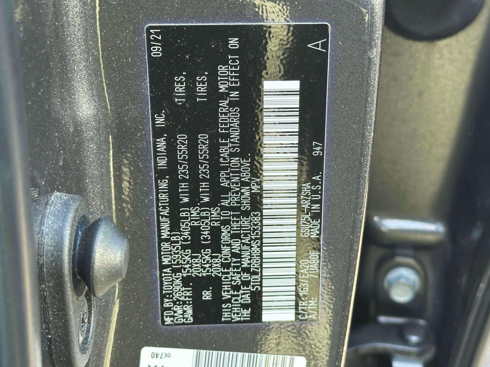 2021 Toyota Highlander XSE