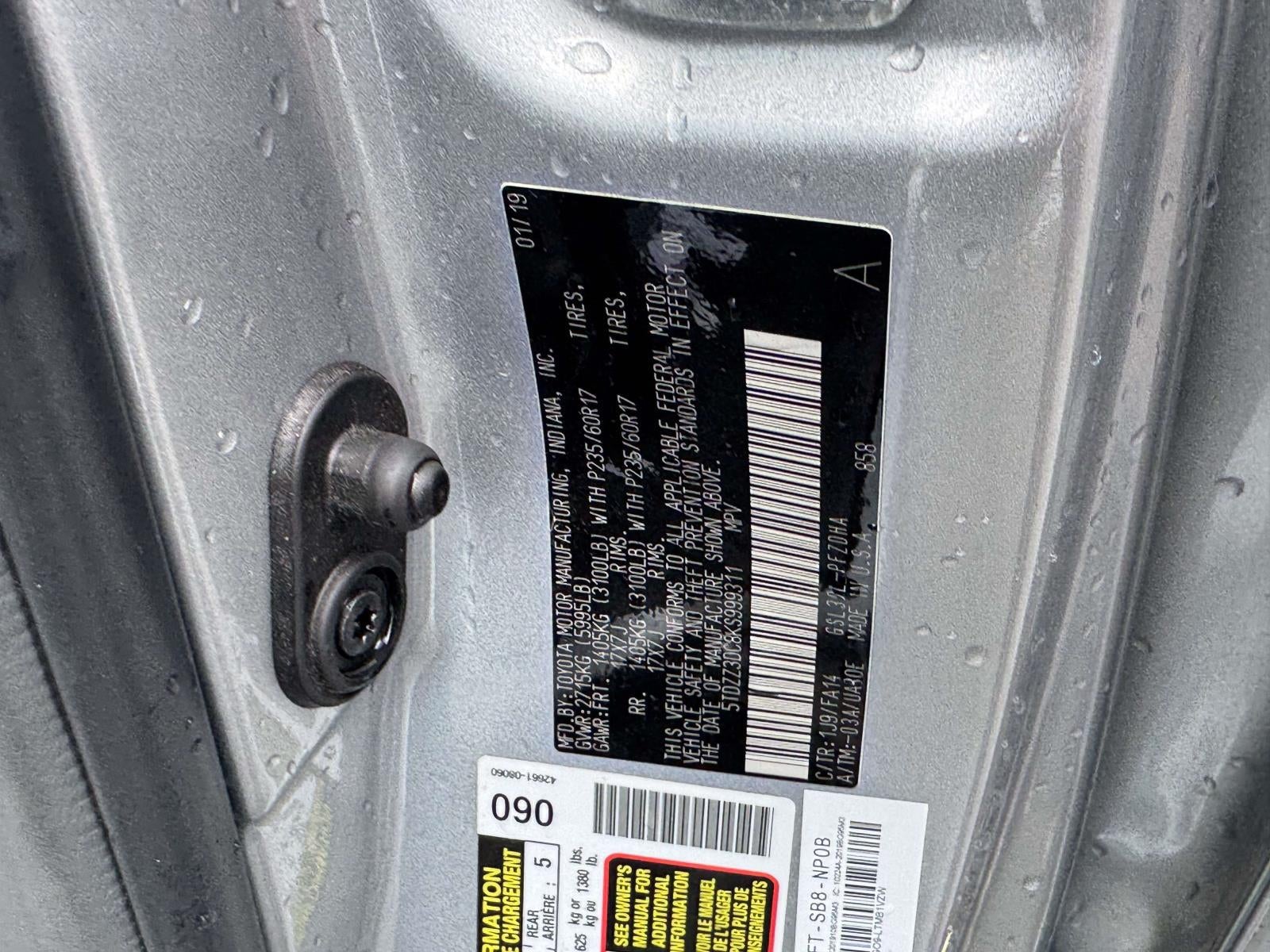 2019 Toyota Sienna L 7 Passenger