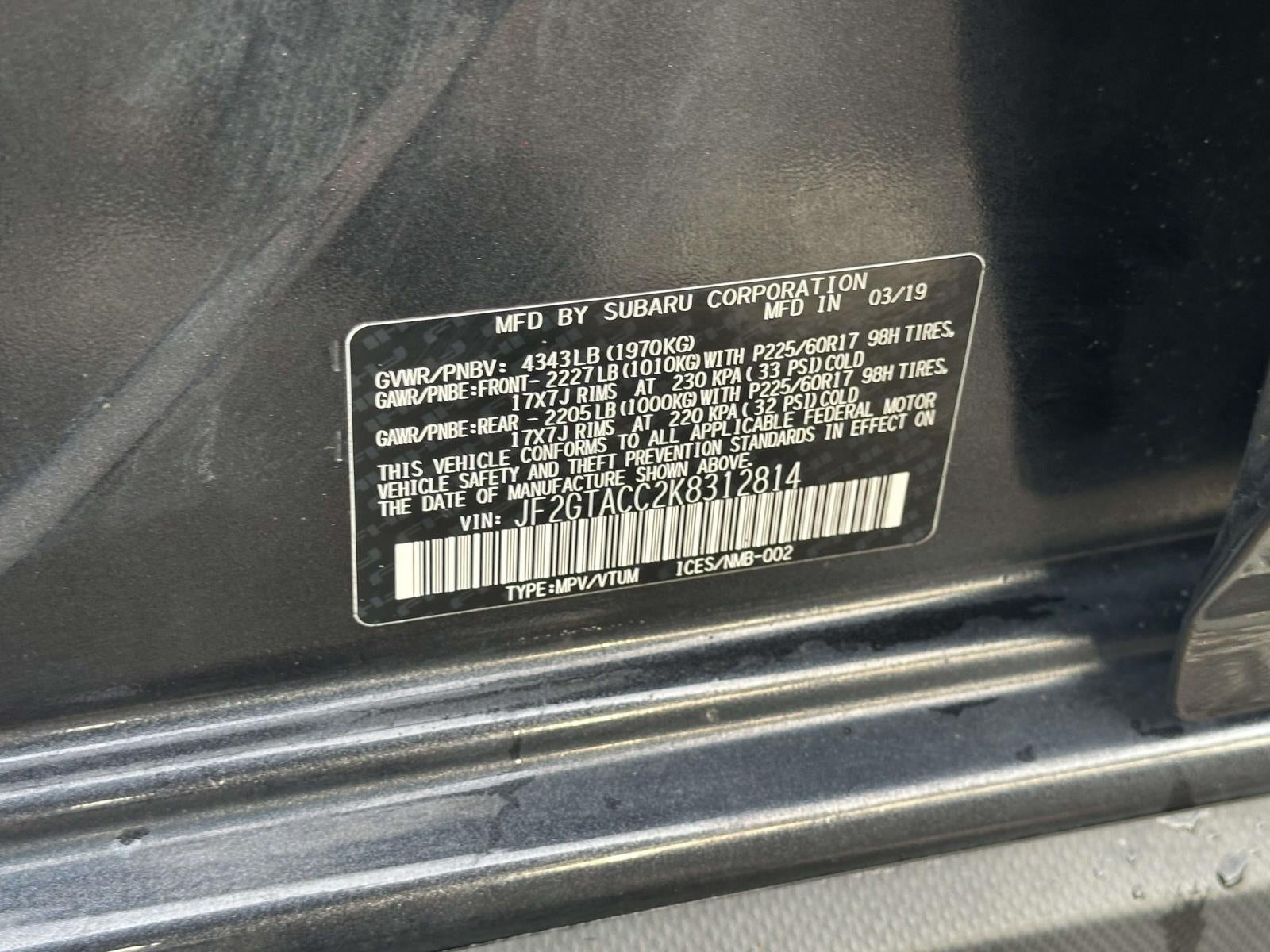 2019 Subaru Crosstrek 2.0i Premium