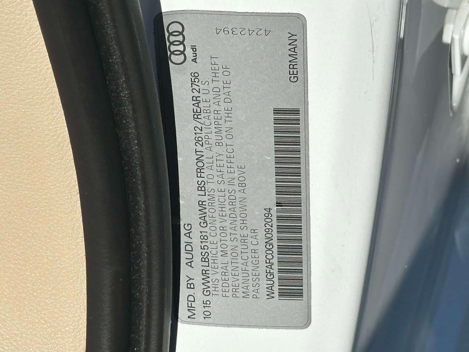 2016 Audi A6 2.0T Premium Plus